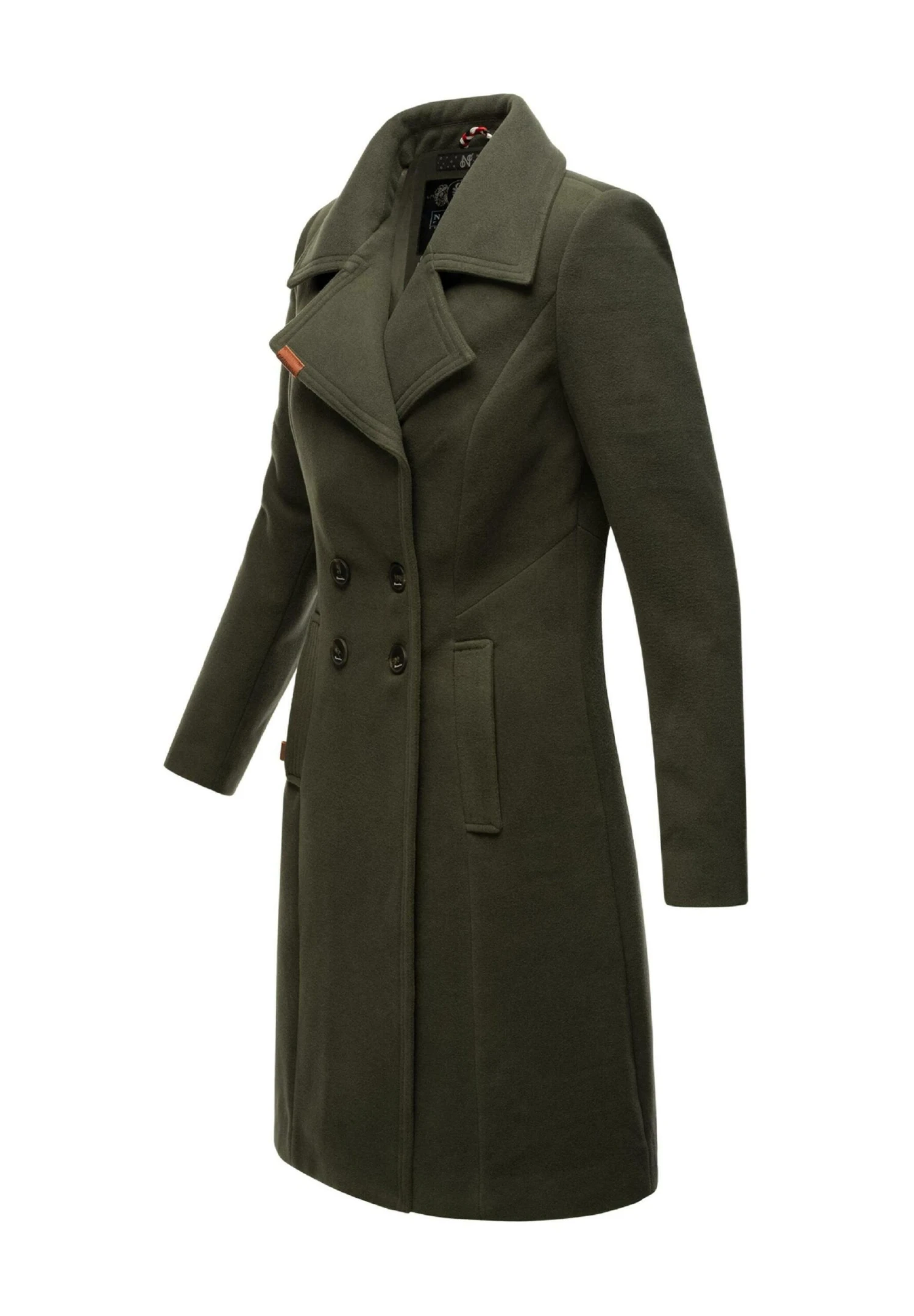 Navahoo Wooly - Halflange Jas - Dark Green 4 Navahoo Wooly - Halflange Jas - Dark Green - Image 2