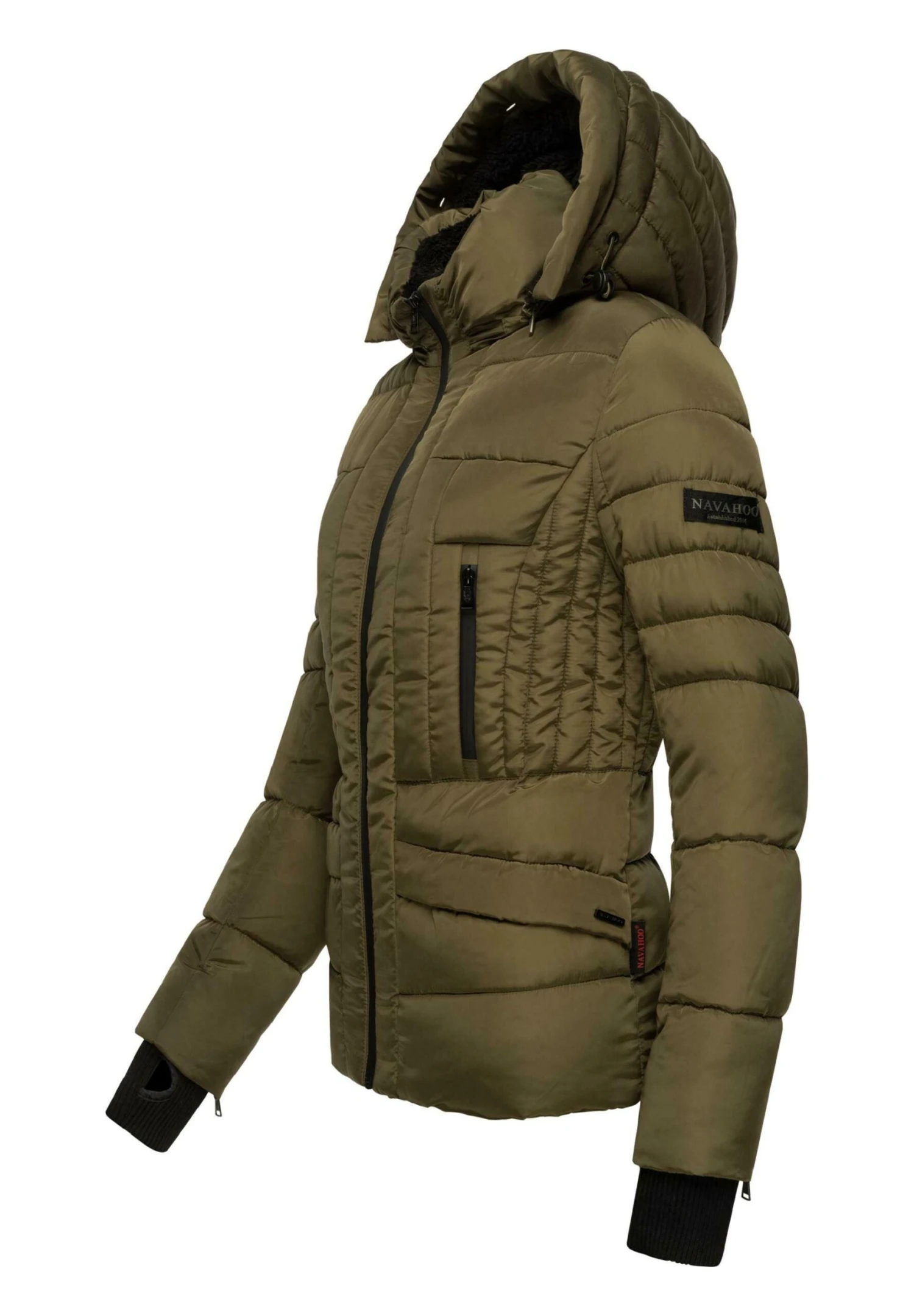 Navahoo Adele - Winterjas - Millitary Green 6 Navahoo Adele - Winterjas - Millitary Green - Image 4