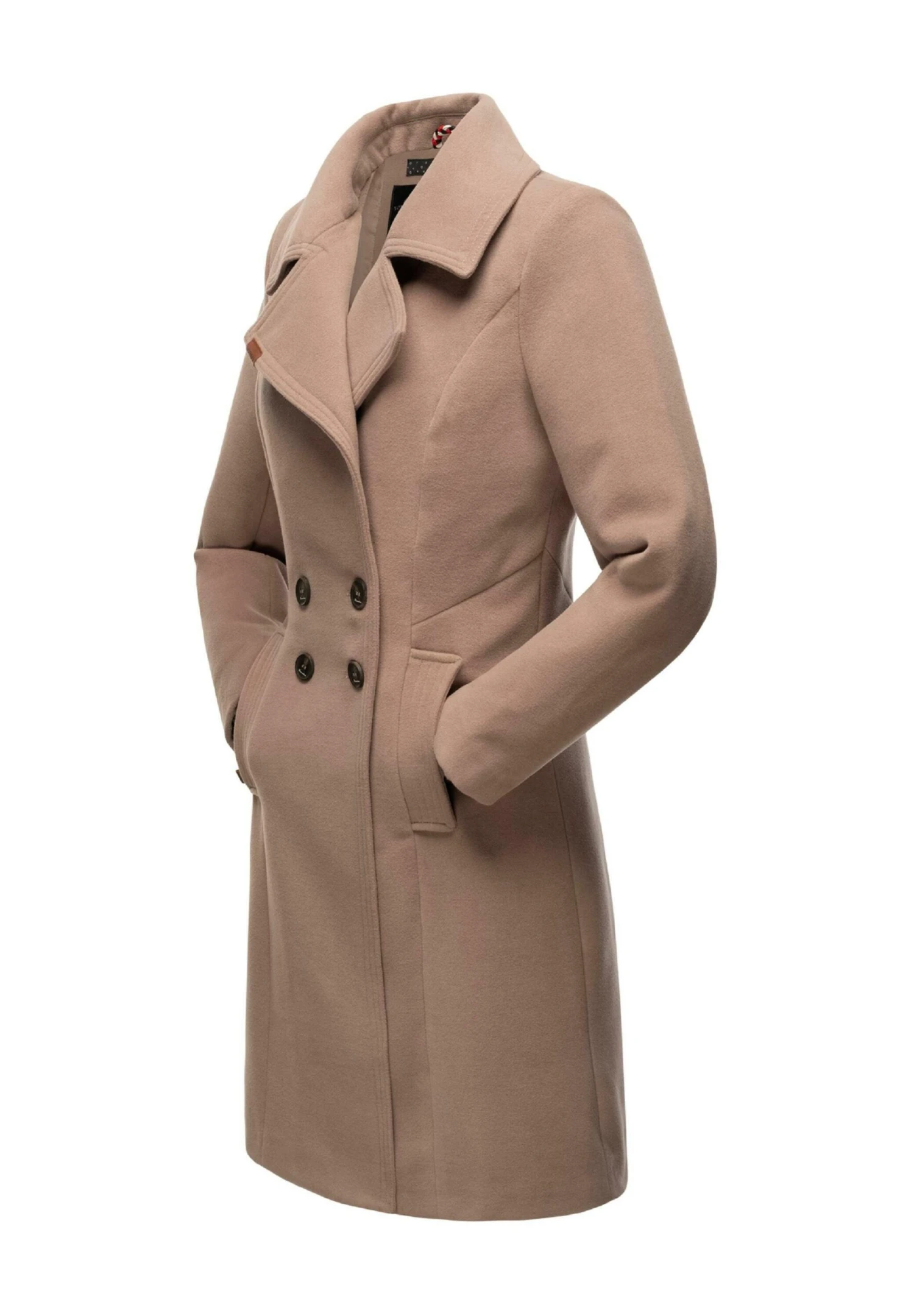 Navahoo Wooly - Halflange Jas - Taupe 6 Navahoo Wooly - Halflange Jas - Taupe - Image 4