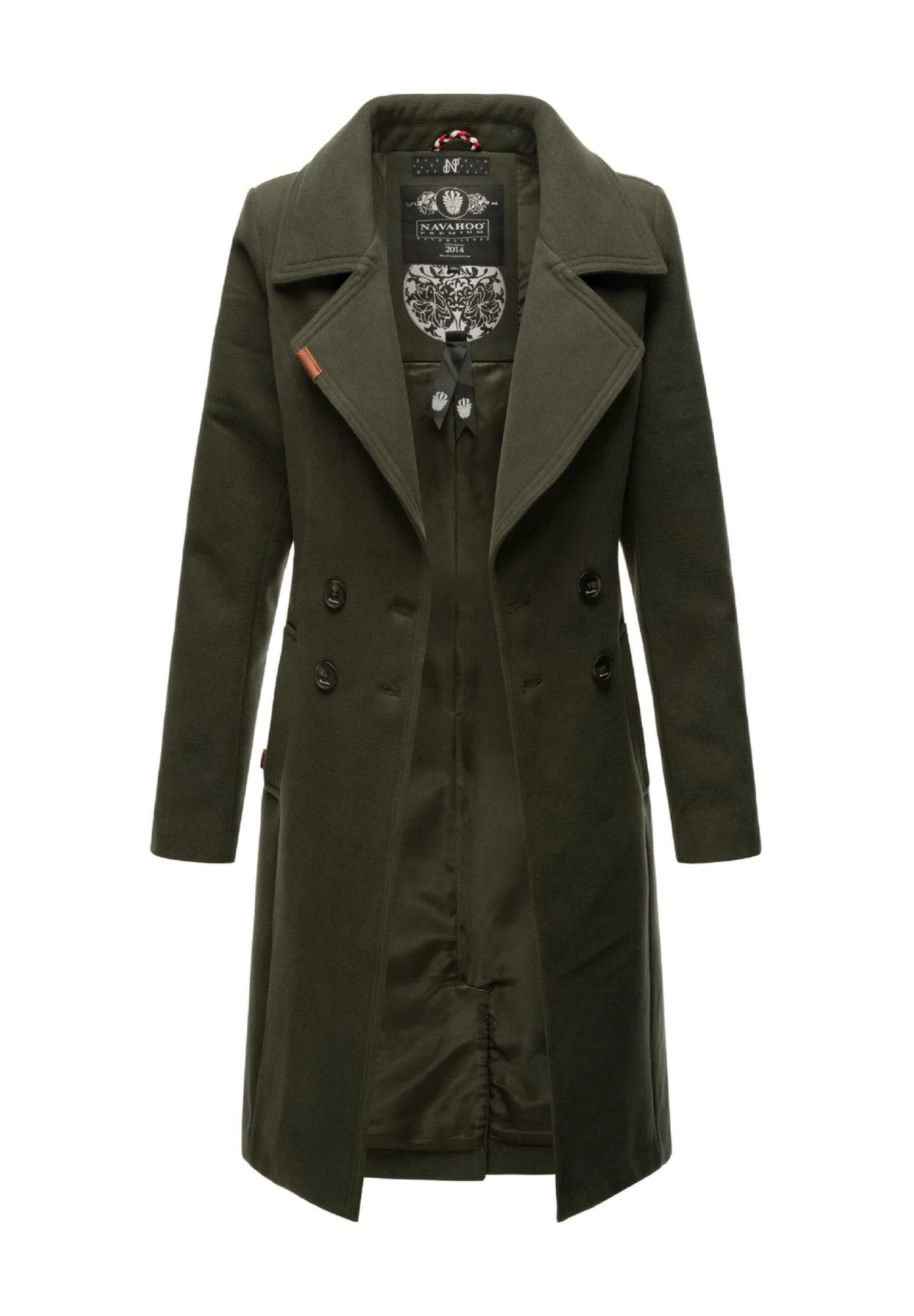 Navahoo Wooly - Halflange Jas - Dark Green 6 Navahoo Wooly - Halflange Jas - Dark Green - Image 4