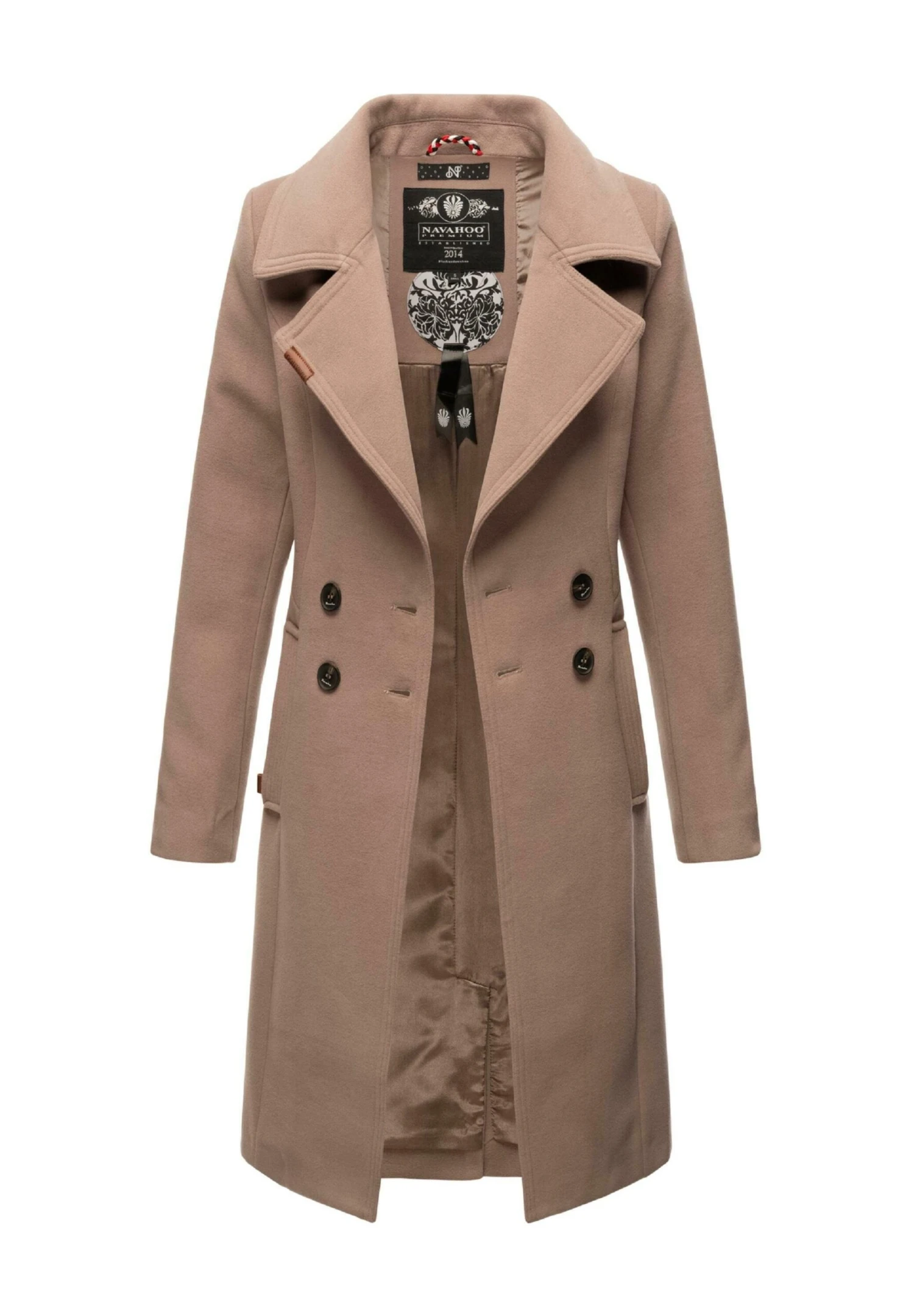 Navahoo Wooly - Halflange Jas - Taupe 8 Navahoo Wooly - Halflange Jas - Taupe - Image 6