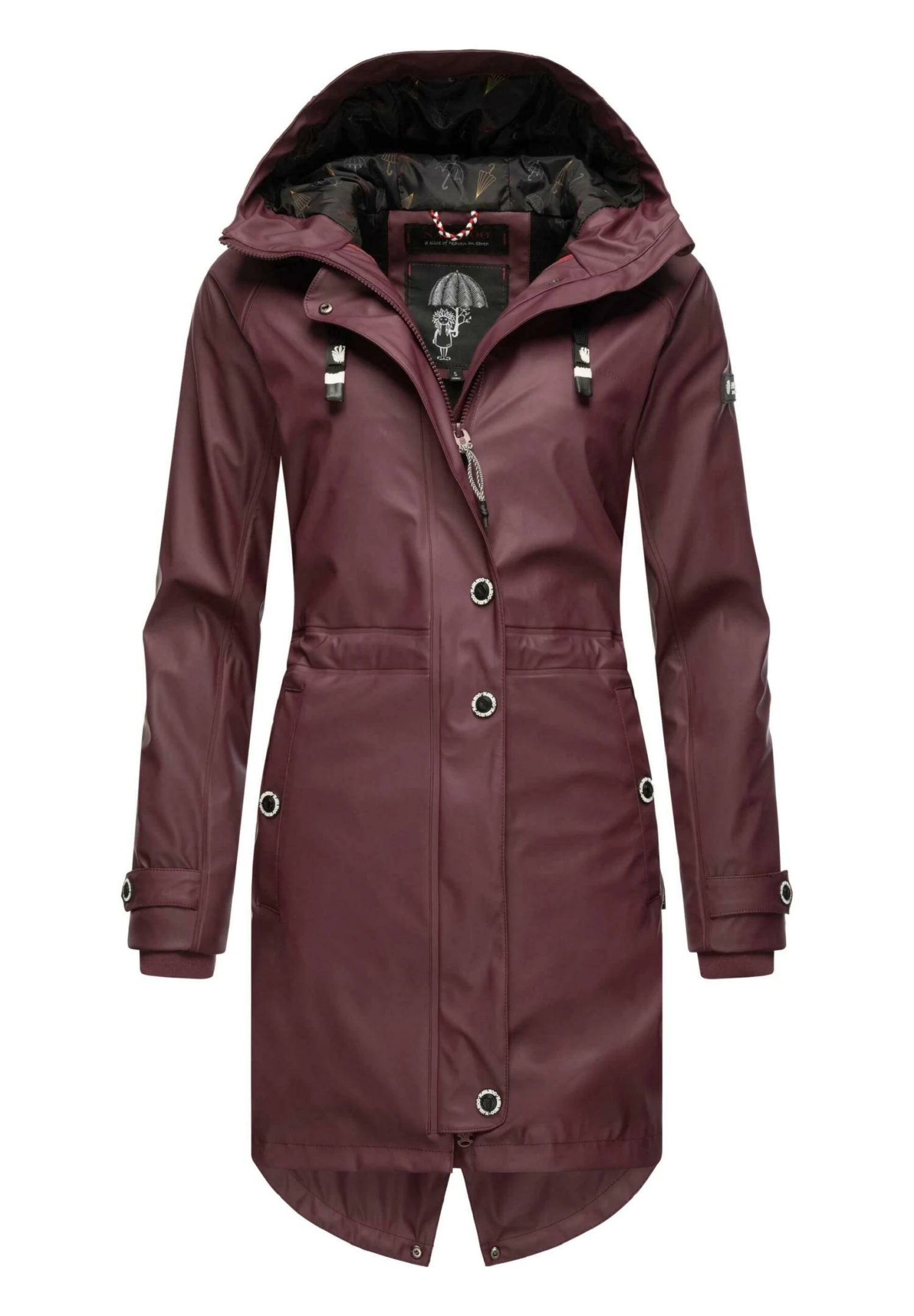 Navahoo Rainy Flower - Parka - Dark Red Melange 7 Navahoo Rainy Flower - Parka - Dark Red Melange - Image 5