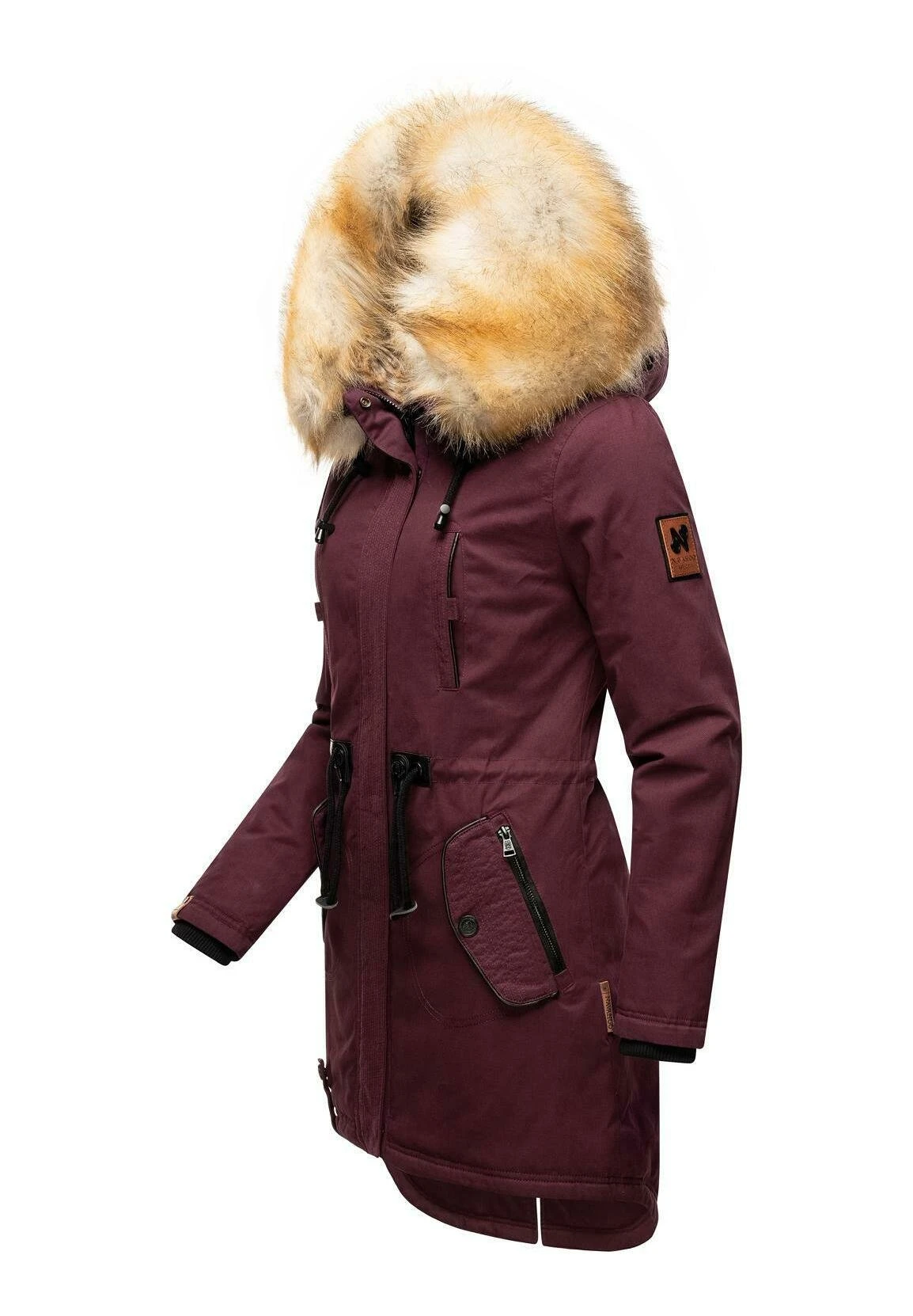 Navahoo Bombii - Winterjas - Dark Red Melange 4 Navahoo Bombii - Winterjas - Dark Red Melange - Image 2