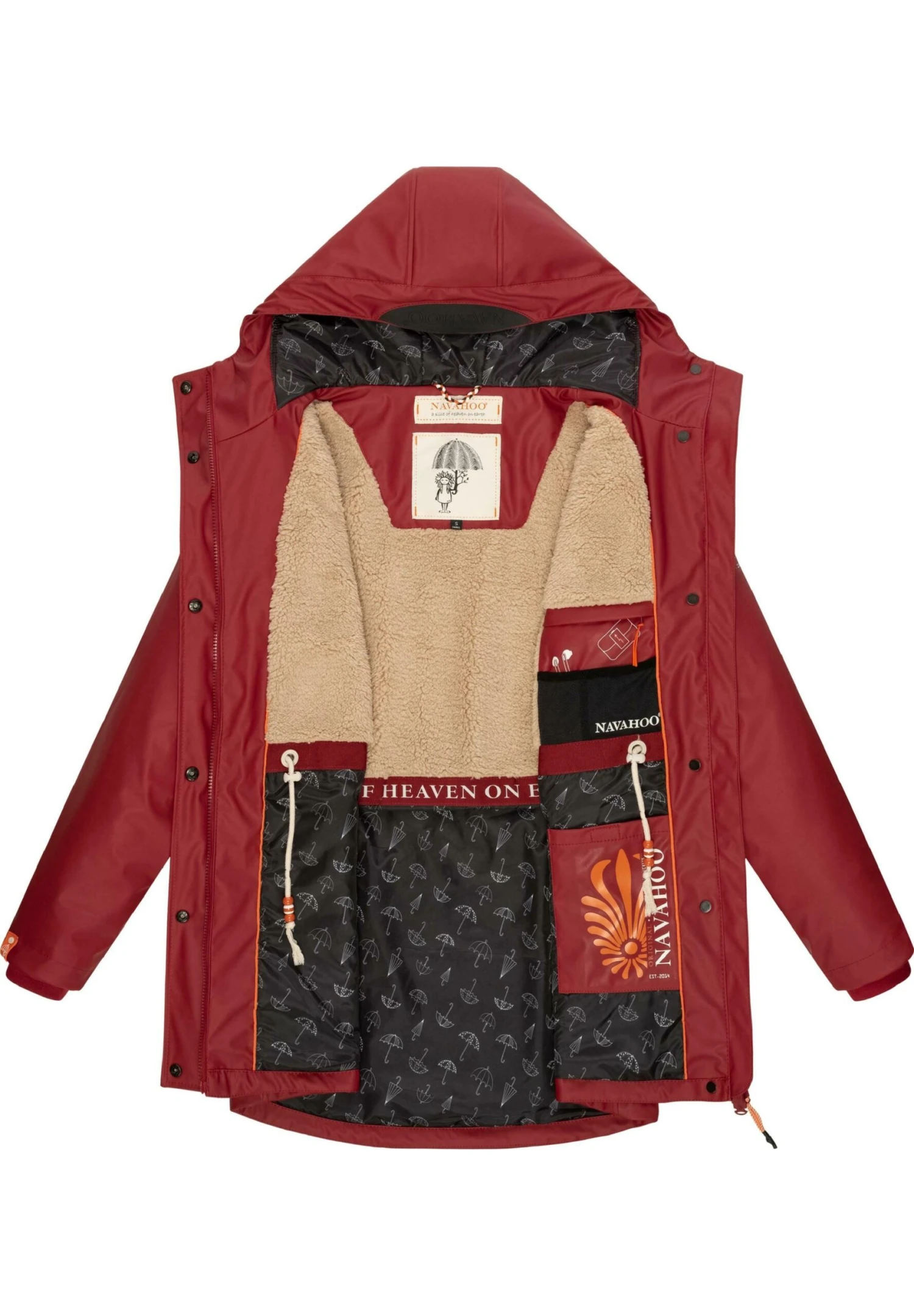 Navahoo Rainy Forest - Regenjas - Blood Red 6 Navahoo Rainy Forest - Regenjas - Blood Red - Afbeelding 4