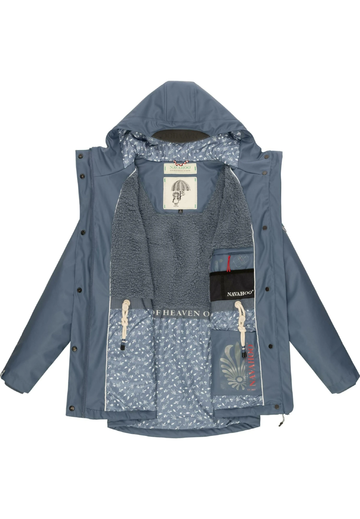 Navahoo Ocean Heart - Parka - Dusty Blue 5 Navahoo Ocean Heart - Parka - Dusty Blue - Image 3
