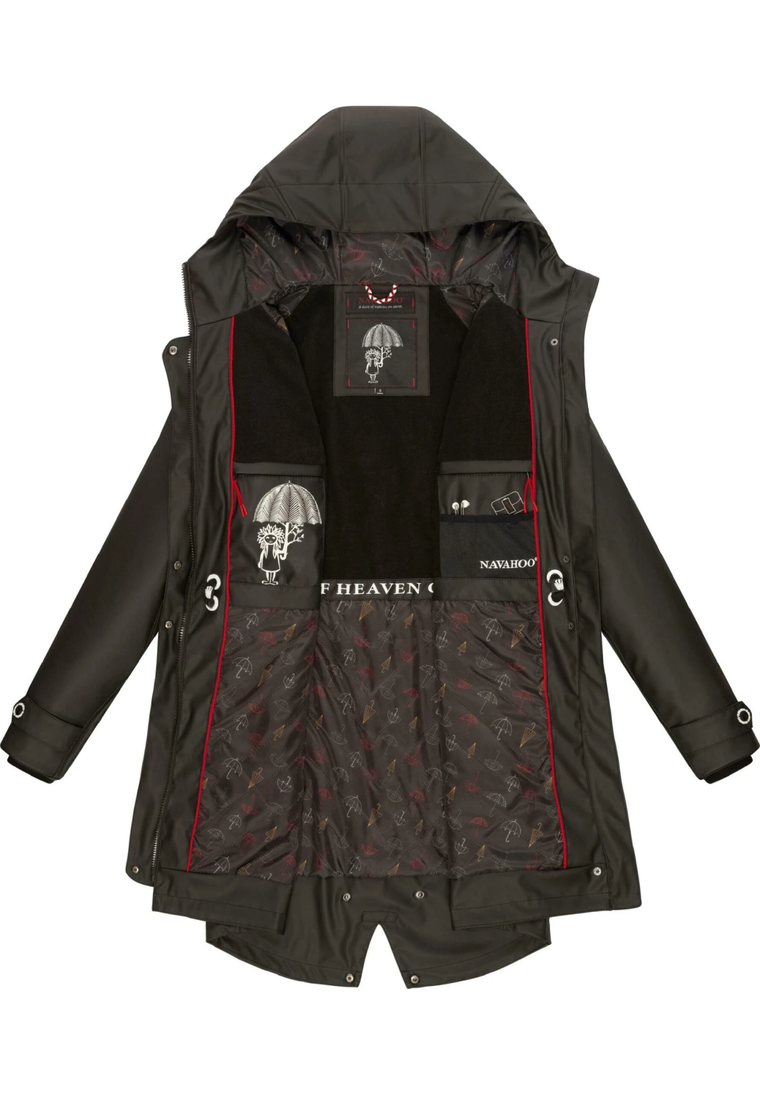 Navahoo Rainy Flower - Parka - Black 6 Navahoo Rainy Flower - Parka - Black - Image 4
