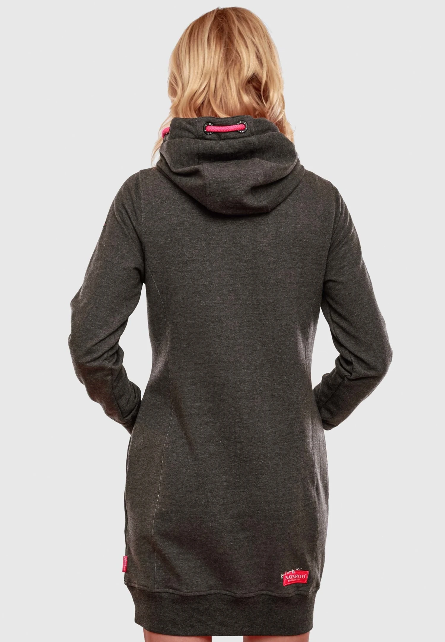 Navahoo Jurk - Dark Grey Melange 3 Navahoo Jurk - Dark Grey Melange - Afbeelding 2