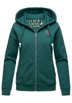 Navahoo Sweater Met Rits - Ocean Green