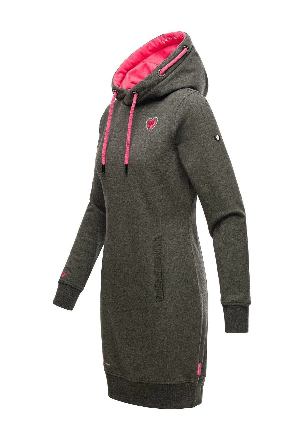 Navahoo Jurk - Dark Grey Melange 8 Navahoo Jurk - Dark Grey Melange - Afbeelding 7
