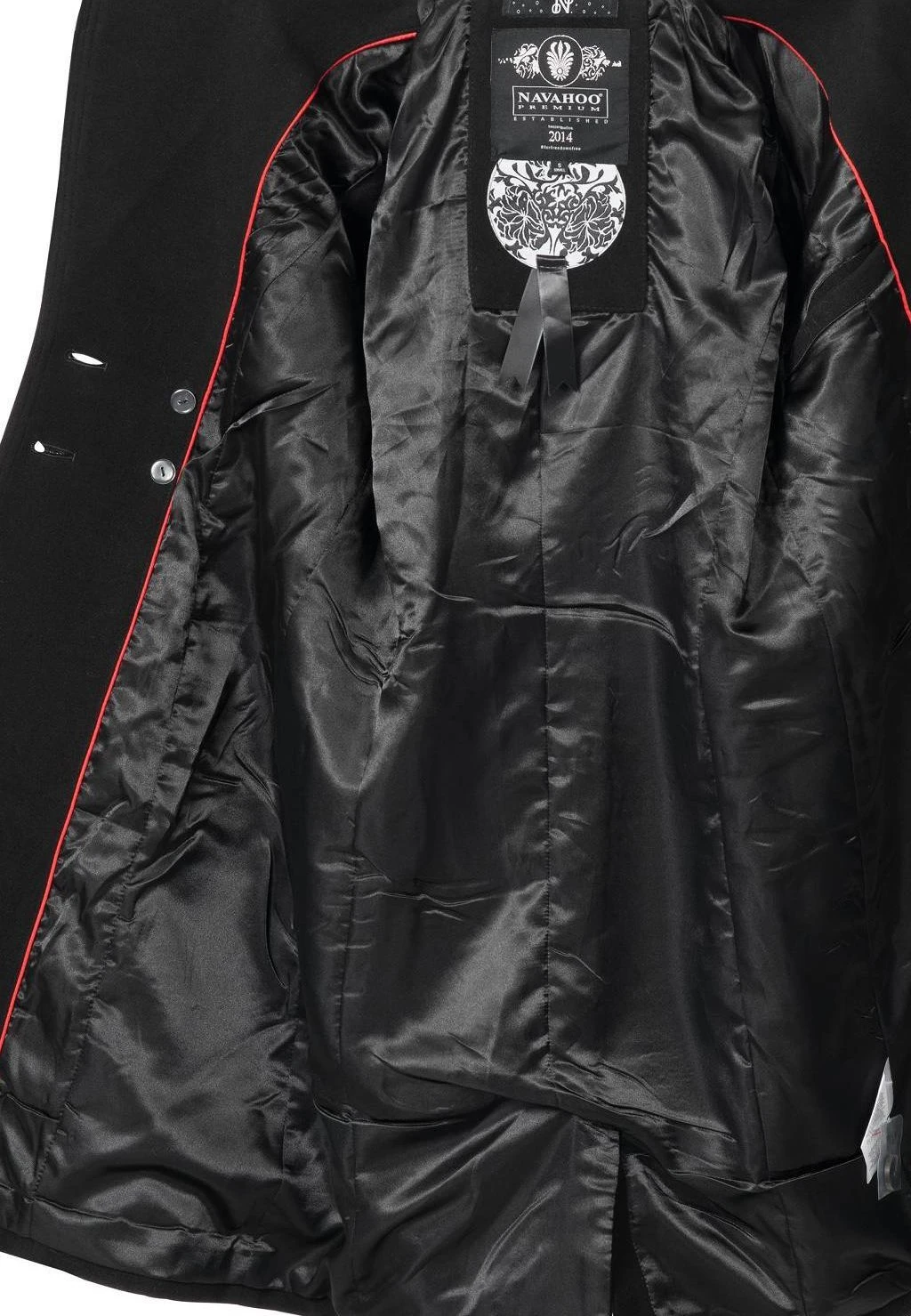 Navahoo Wooly - Halflange Jas - Black 8 Navahoo Wooly - Halflange Jas - Black - Image 6