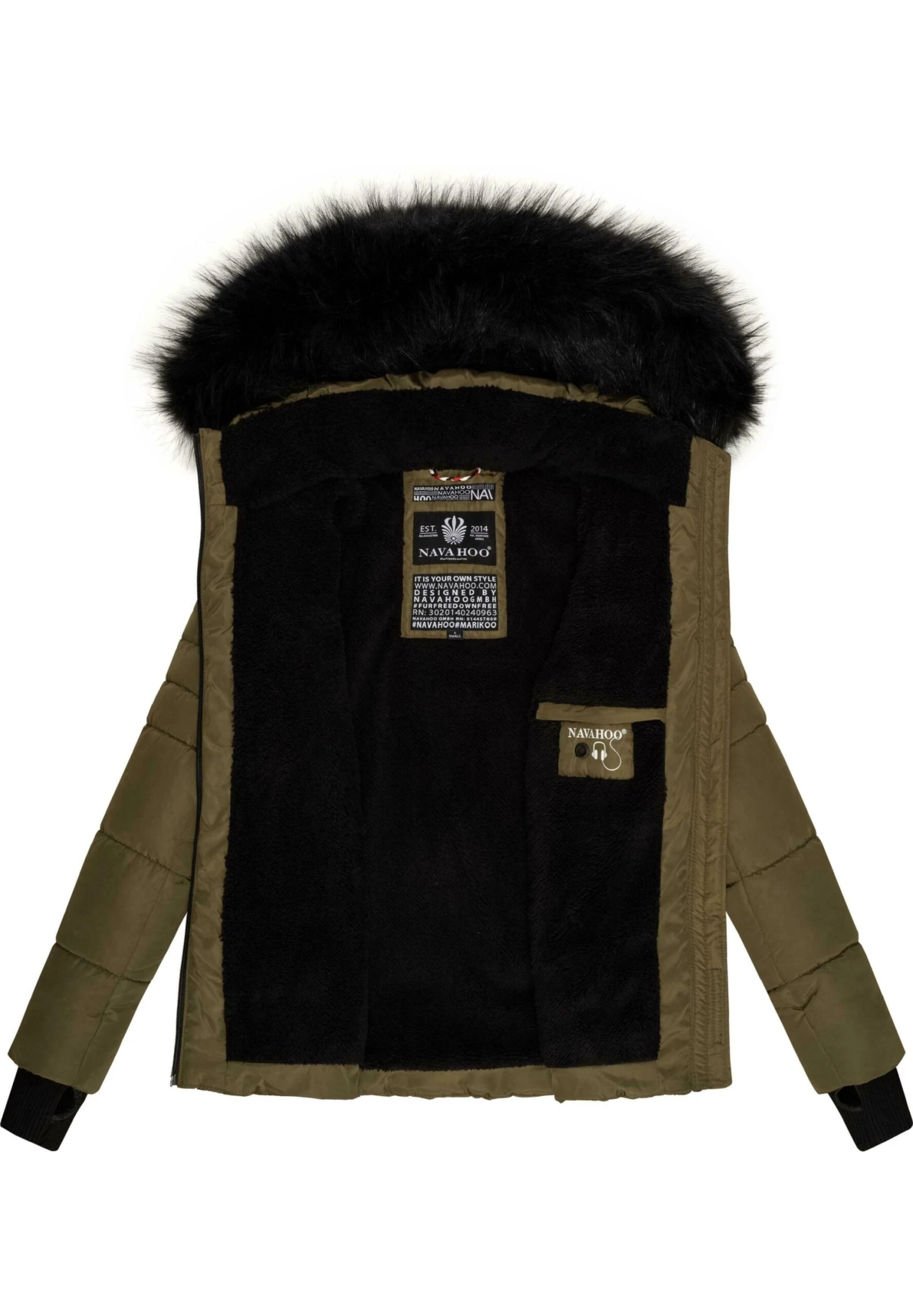 Navahoo Adele - Winterjas - Millitary Green 7 Navahoo Adele - Winterjas - Millitary Green - Image 5